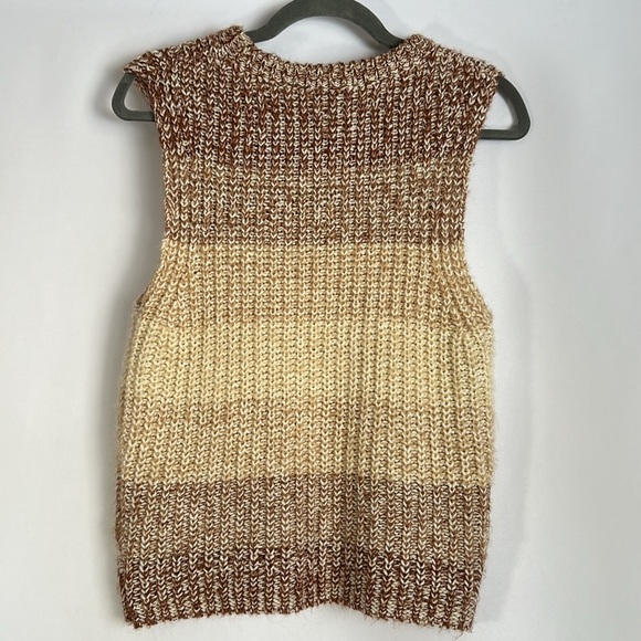 b.young Byomia Brown, Cream & Tan Knitted Tank Top - Picture 5 of 7